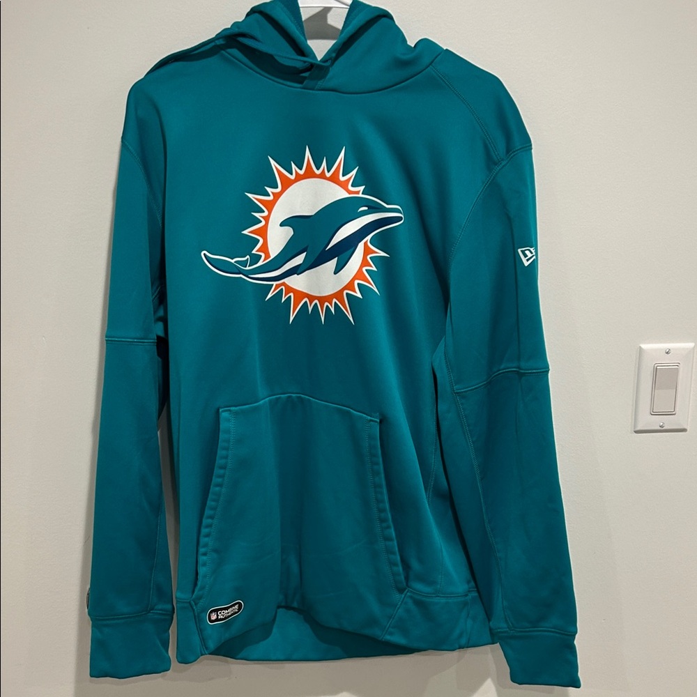 New Era Teal Hoodie with Logo